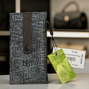 Badgley Mischka Signature Card Holder Long Wallet NWT Vegan